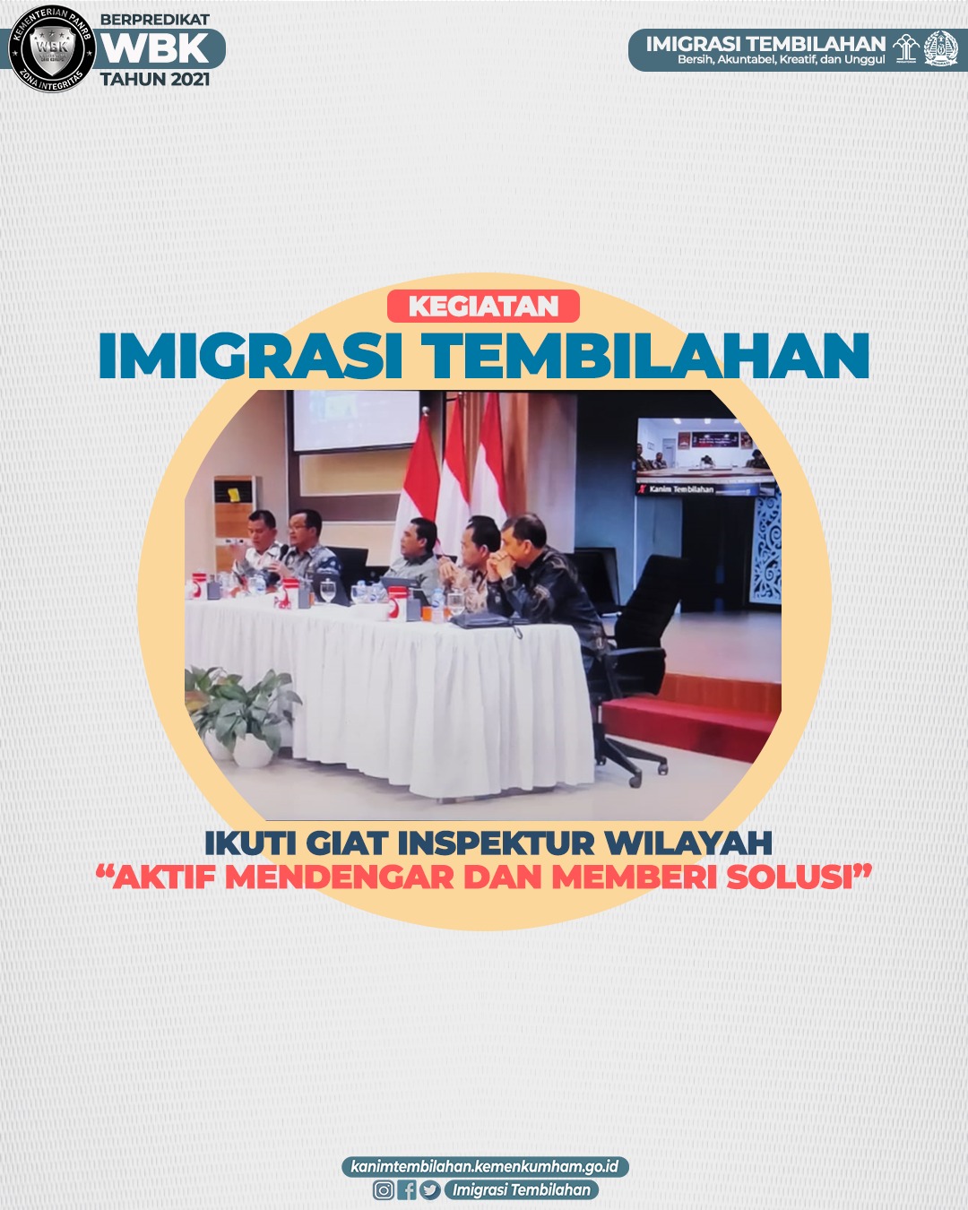 IMIGRASI TEMBILAHAN IKUTI GIAT INSPEKTUR WILAYAH 