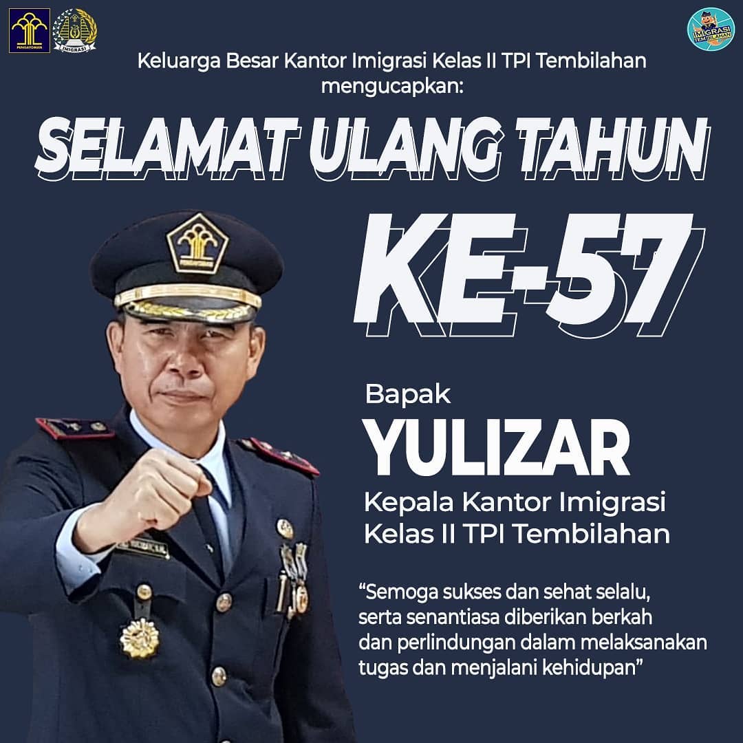 SELAMAT ULANG TAHUN KE-57 BAPAK YULIZAR