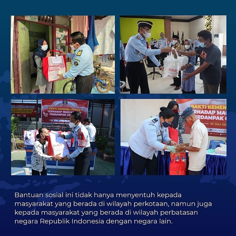 Kemenkumham Salurkan 46 Ribu Paket Kepada Masyarakat Terdampak Covid-19  