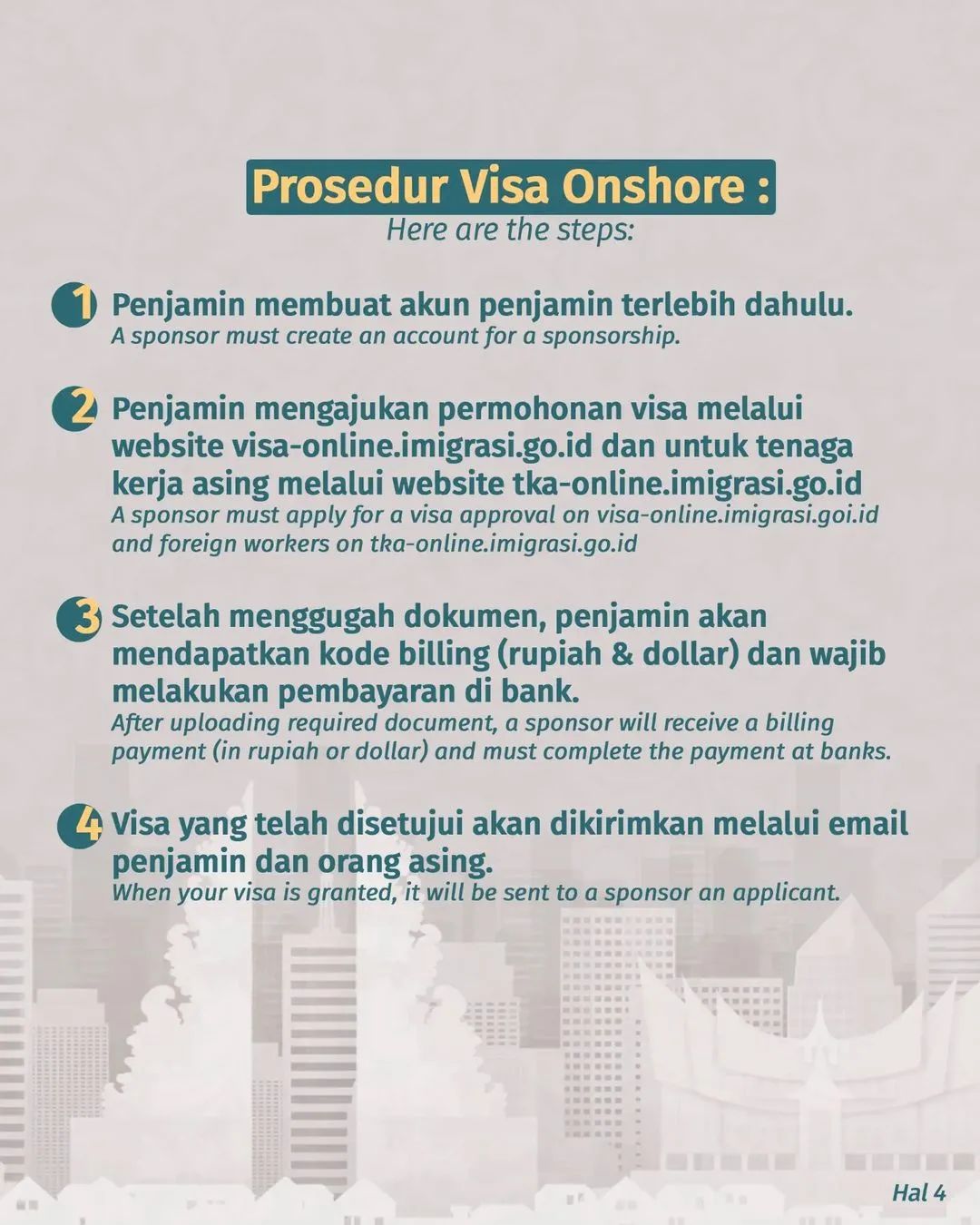 INGIN TINGGAL LEBIH LAMA DI INDONESIA? SILAHKAN APPLY ONSHORE VISA KLIK visa-online.imigrasi.go.id